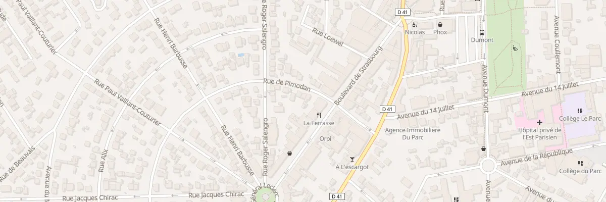 Plan du 11 Rue de Pimodan à Aulnay-sous-Bois