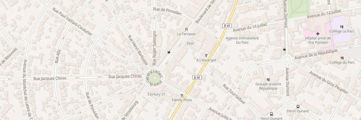 Plan du 33 Bd Strasbourg à Aulnay-sous-Bois
