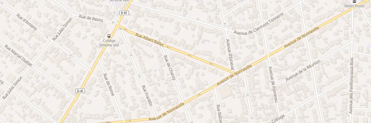 Plan du 18B Rue Albert Ballet à Aulnay-sous-Bois
