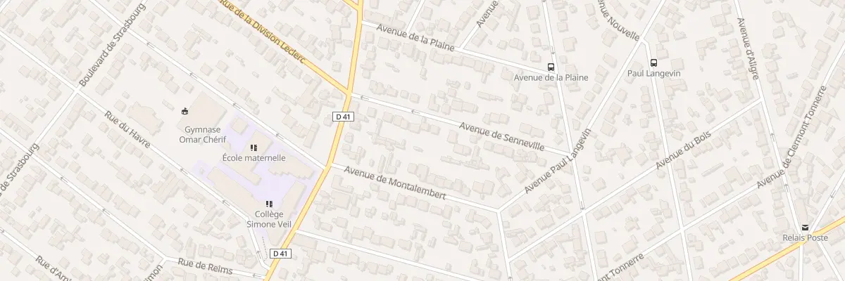 Plan du 12 Av de Senneville à Aulnay-sous-Bois