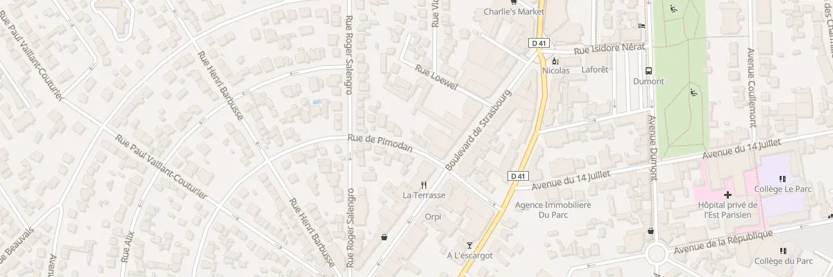 Plan du 10 Rue de Pimodan à Aulnay-sous-Bois