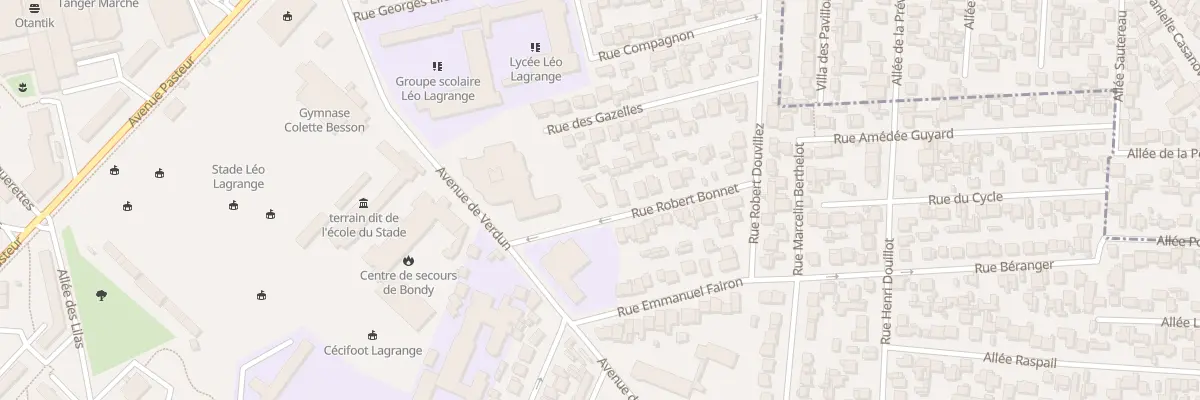 Plan du 1 Rue Robert Bonnet à Bondy