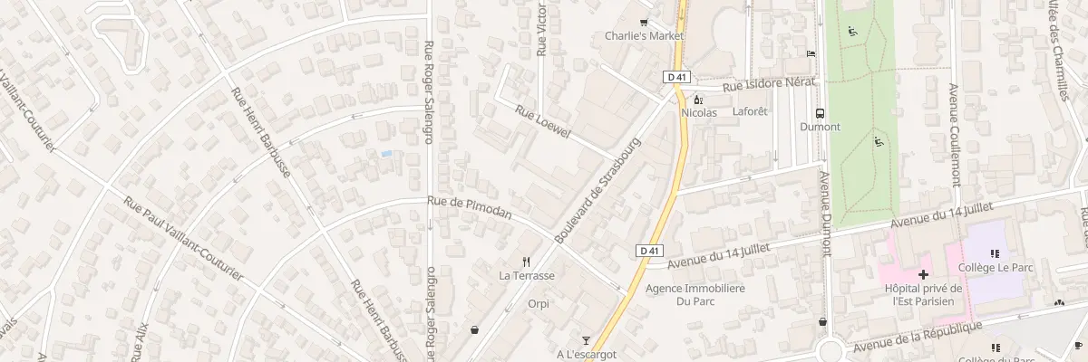 Plan du 12 Bd Strasbourg à Aulnay-sous-Bois