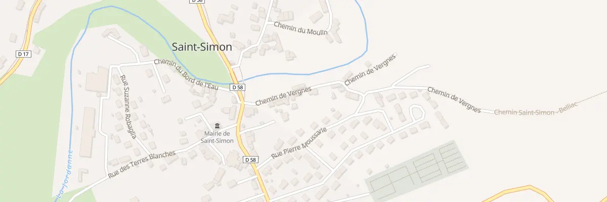 Plan du 22 Che de Vergnes à Saint-Simon