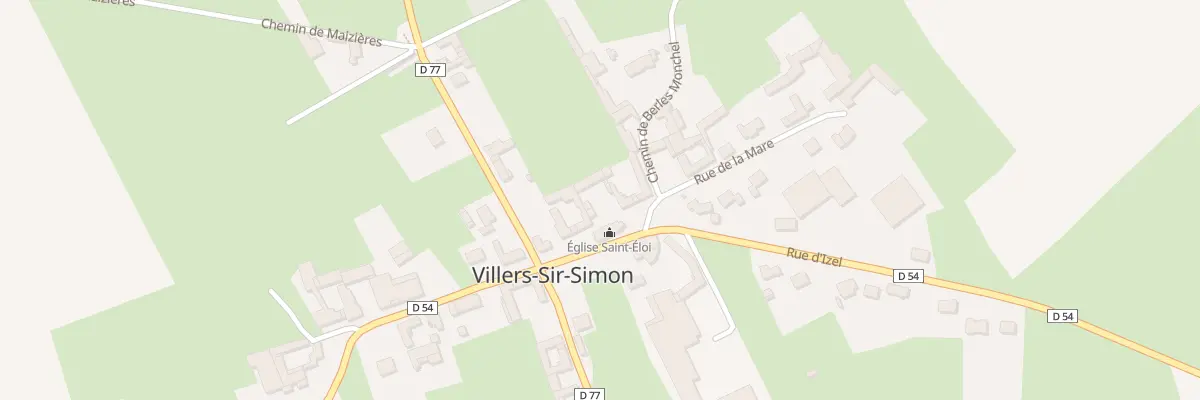 Plan du 3 Pl de l’Eglise à Villers-Sir-Simon