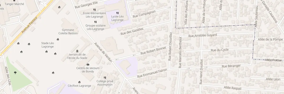 Plan du 9 Rue Robert Bonnet à Bondy
