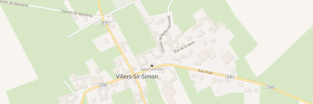 Plan du 5 Pl de l’Eglise à Villers-Sir-Simon