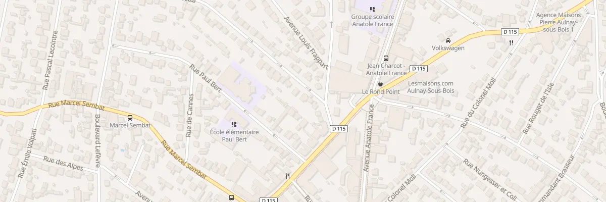 Plan du 5 Av Gambetta à Aulnay-sous-Bois