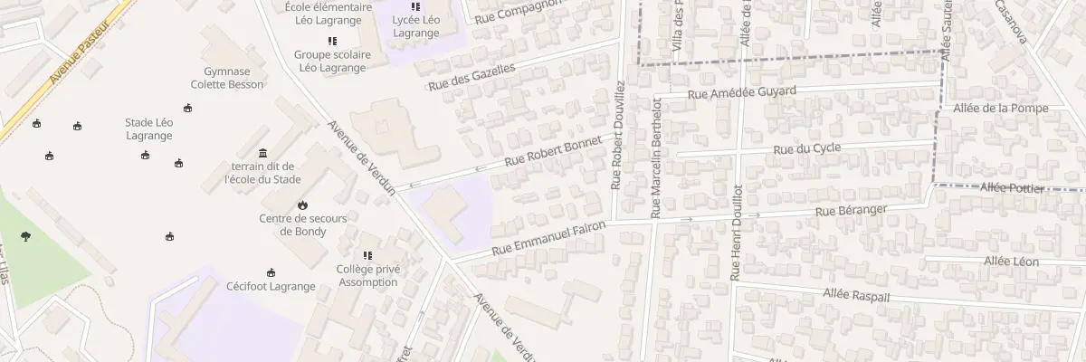 Plan du 12 Rue Robert Bonnet à Bondy