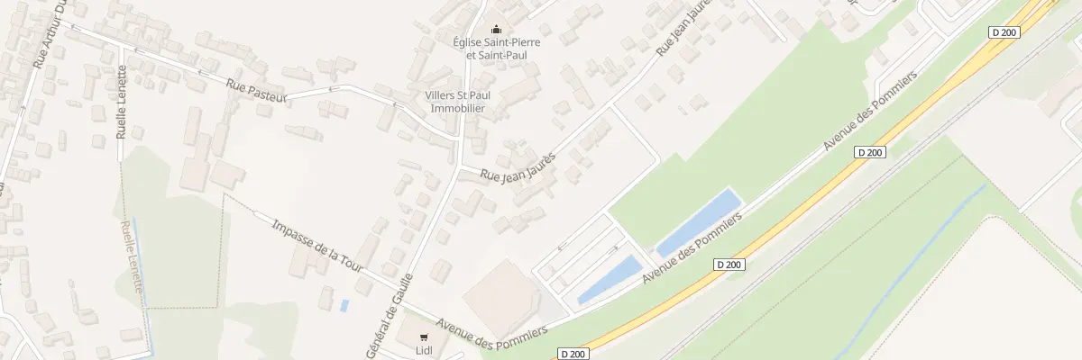 Plan du 10 Rue Jean Jaurès à Villers-Saint-Paul