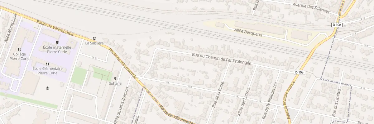 Plan du 22 Rue du Chem de Fer Prolongee à Bondy