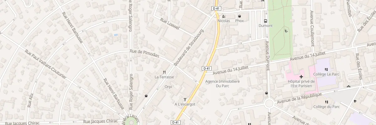 Plan du 15 Bd Strasbourg à Aulnay-sous-Bois
