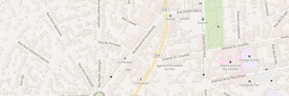 Plan du 13B Bd Strasbourg à Aulnay-sous-Bois