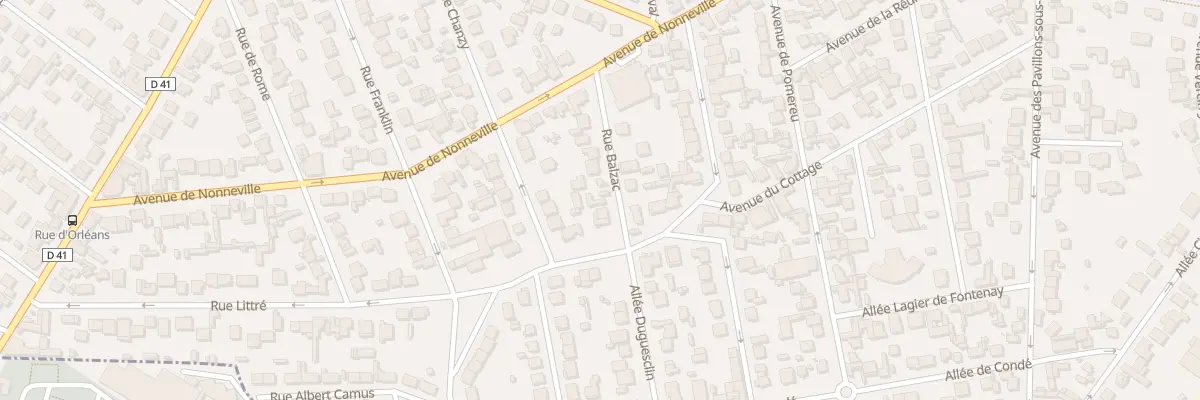 Plan du 5 Rue Balzac à Aulnay-sous-Bois