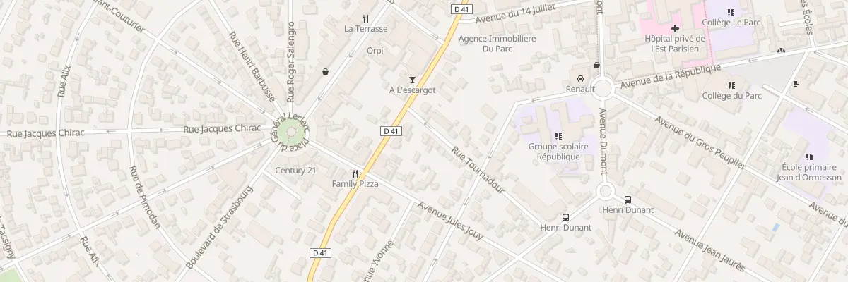 Plan du 4 Rue Tournadour à Aulnay-sous-Bois