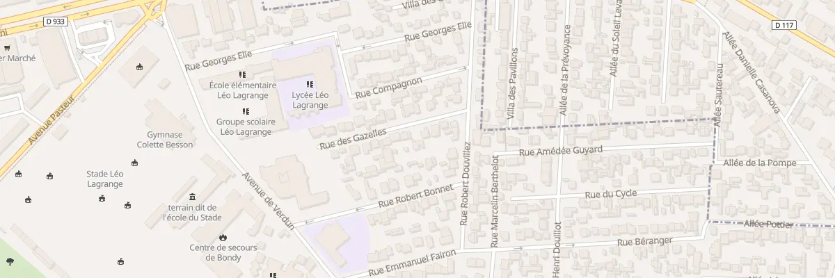 Plan du 9 Rue des Gazelles à Bondy