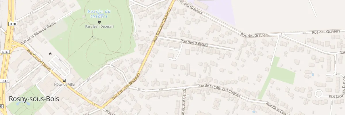 Plan du 6 Rue des Balettes à Rosny-sous-Bois