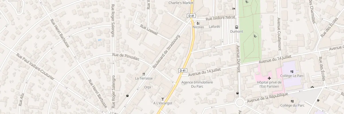 Plan du 11 Bd Strasbourg à Aulnay-sous-Bois