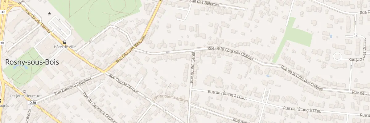 Plan du 22 Rue de la Côte des Chênes à Rosny-sous-Bois