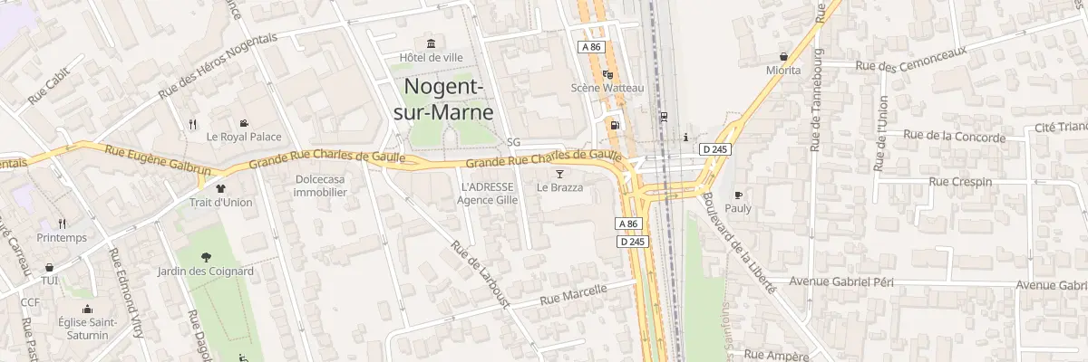 Plan du 184 Gr Rue Charles de Gaulle à Nogent-sur-Marne