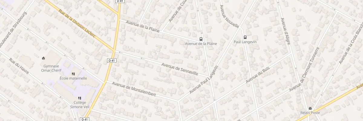 Plan du 23 Av de Senneville à Aulnay-sous-Bois