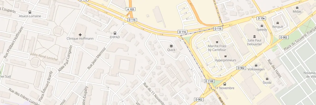 Plan du 10 Rue Maryse Hyltz à Rosny-sous-Bois