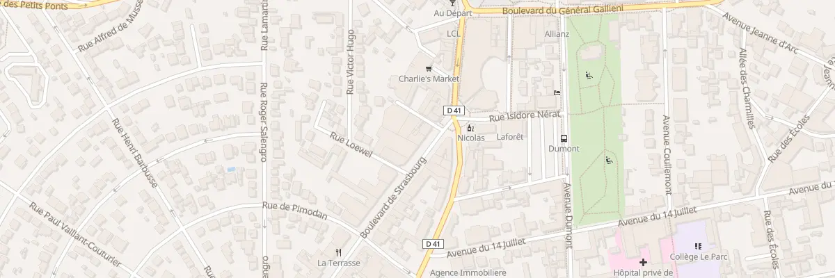 Plan du 2B Bd Strasbourg à Aulnay-sous-Bois