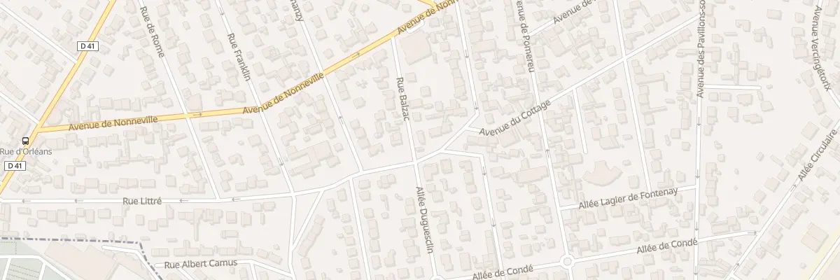 Plan du 2 Rue Balzac à Aulnay-sous-Bois
