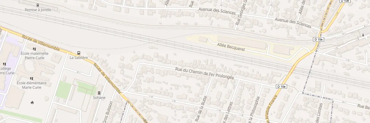 Plan du 31 Rue du Chem de Fer Prolongee à Bondy