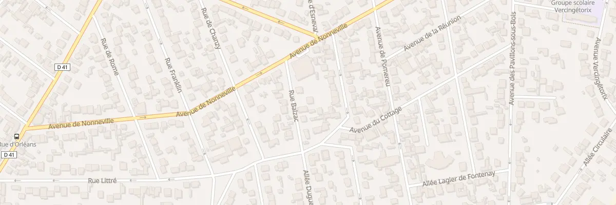 Plan du 8 Rue Balzac à Aulnay-sous-Bois