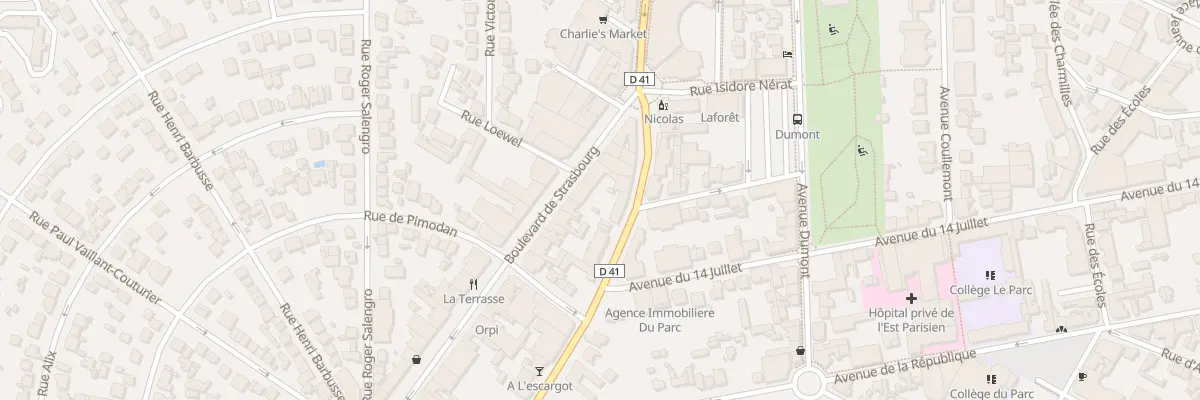 Plan du 7B Bd Strasbourg à Aulnay-sous-Bois