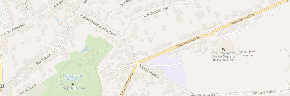 Plan du 7 Rue Jules Guesde à Rosny-sous-Bois