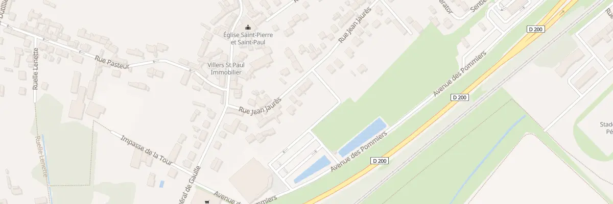 Plan du 16 Rue Jean Jaurès à Villers-Saint-Paul