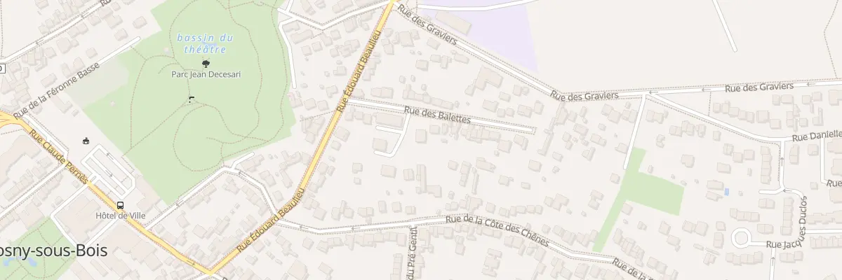 Plan du 12 Rue des Balettes à Rosny-sous-Bois