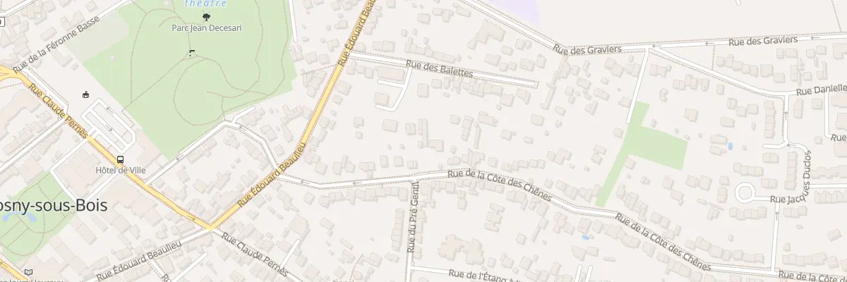 Plan du 27 Rue de la Côte des Chênes à Rosny-sous-Bois