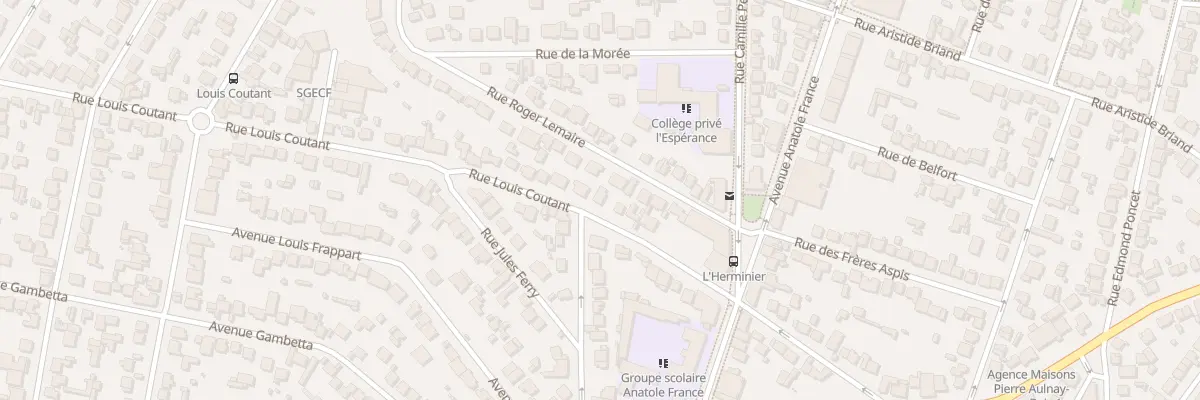 Plan du 16B Rue Louis Coutant à Aulnay-sous-Bois
