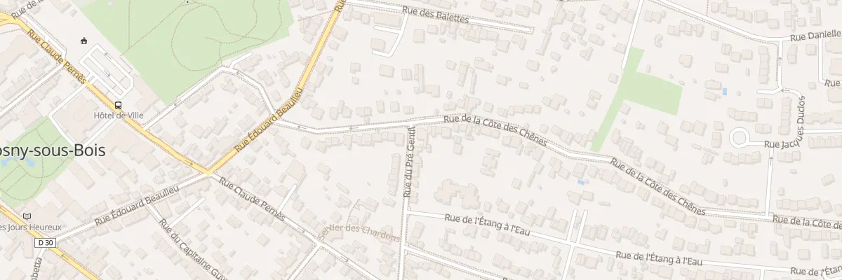 Plan du 26 Rue de la Côte des Chênes à Rosny-sous-Bois