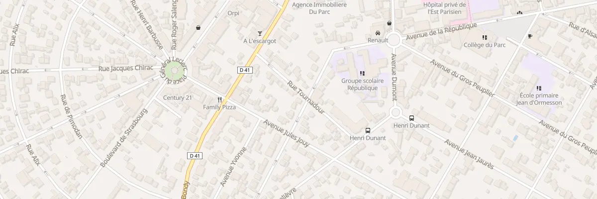 Plan du 16 Rue Tournadour à Aulnay-sous-Bois