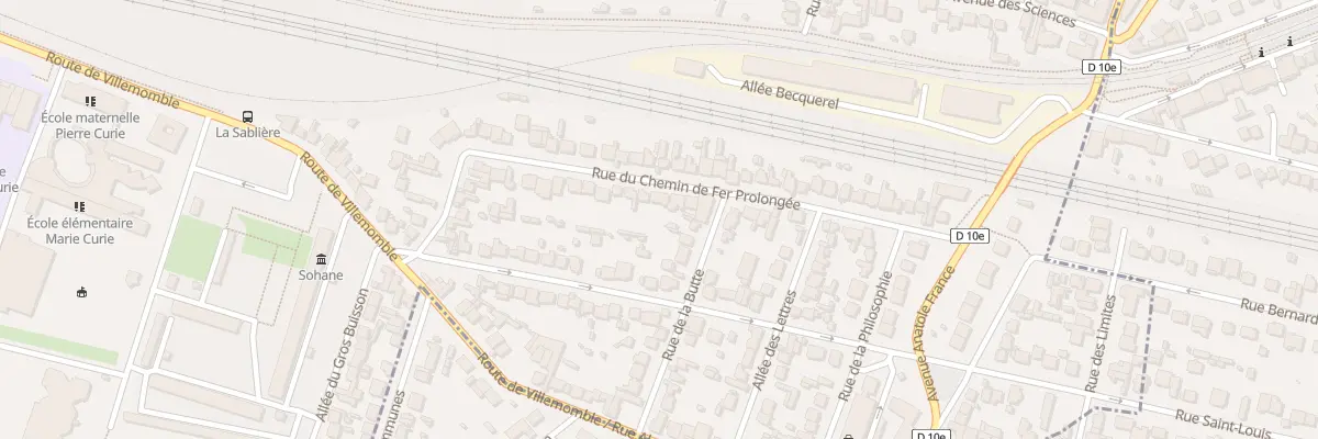 Plan du 34 Rue du Chem de Fer Prolongee à Bondy