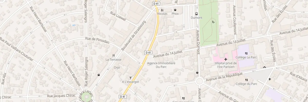 Plan du 21 Rte de Bondy à Aulnay-sous-Bois