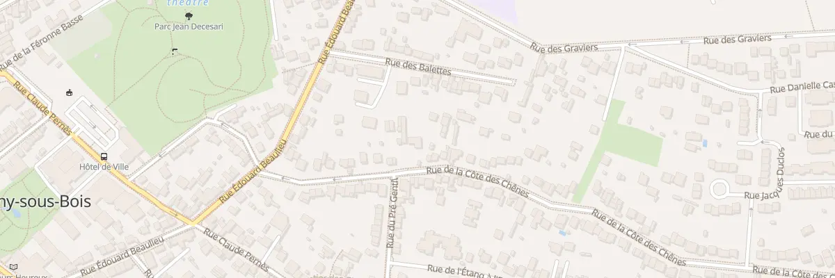 Plan du 29 Rue de la Côte des Chênes à Rosny-sous-Bois