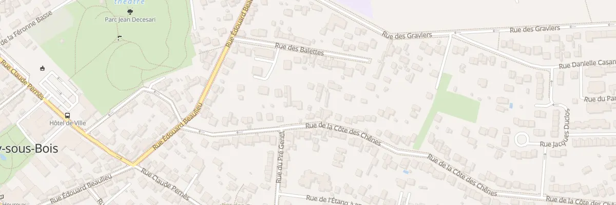 Plan du 33 Rue de la Côte des Chênes à Rosny-sous-Bois