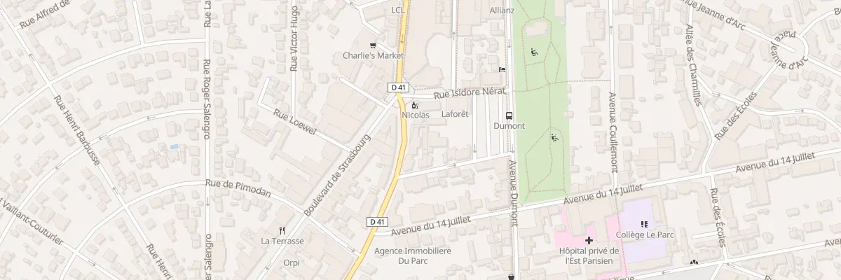 Plan du 15 Rte de Bondy à Aulnay-sous-Bois