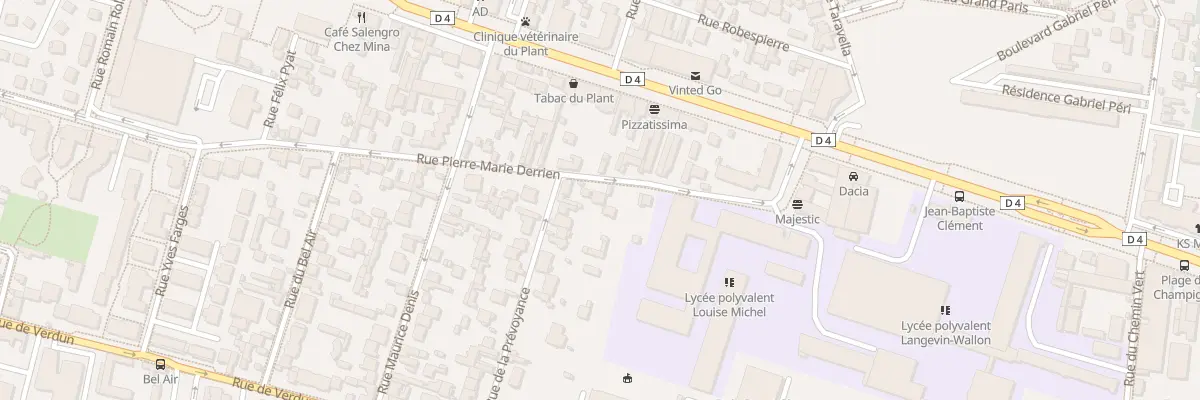 Plan du 15 Rue Pierre Marie Derrien à Champigny-sur-Marne