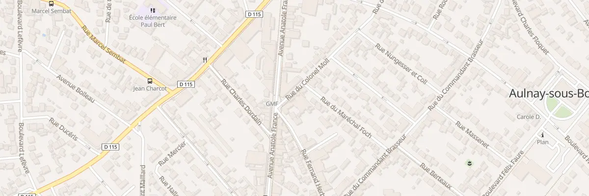 Plan du 8 Rue du Col Moll à Aulnay-sous-Bois