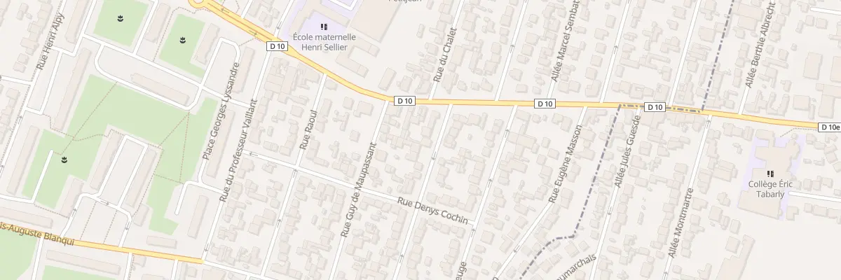 Plan du 10 Rue Bernard de Jussieu à Bondy