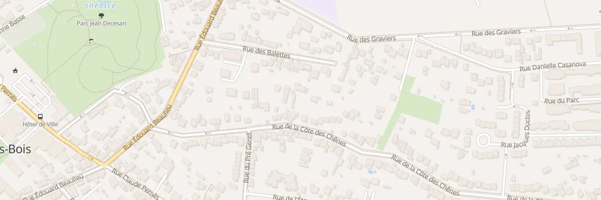 Plan du 43 Rue de la Côte des Chênes à Rosny-sous-Bois
