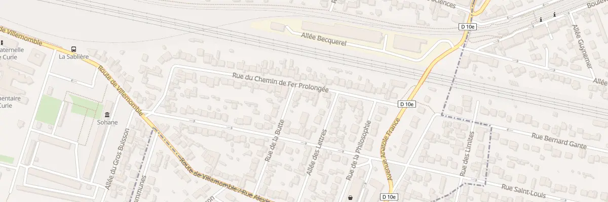 Plan du 42 Rue du Chem de Fer Prolongee à Bondy