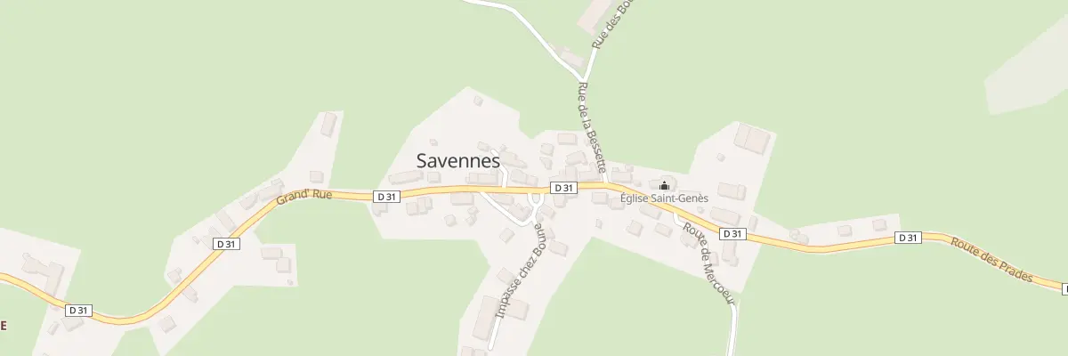 Plan du 40 Bourg de Savennes à Savennes