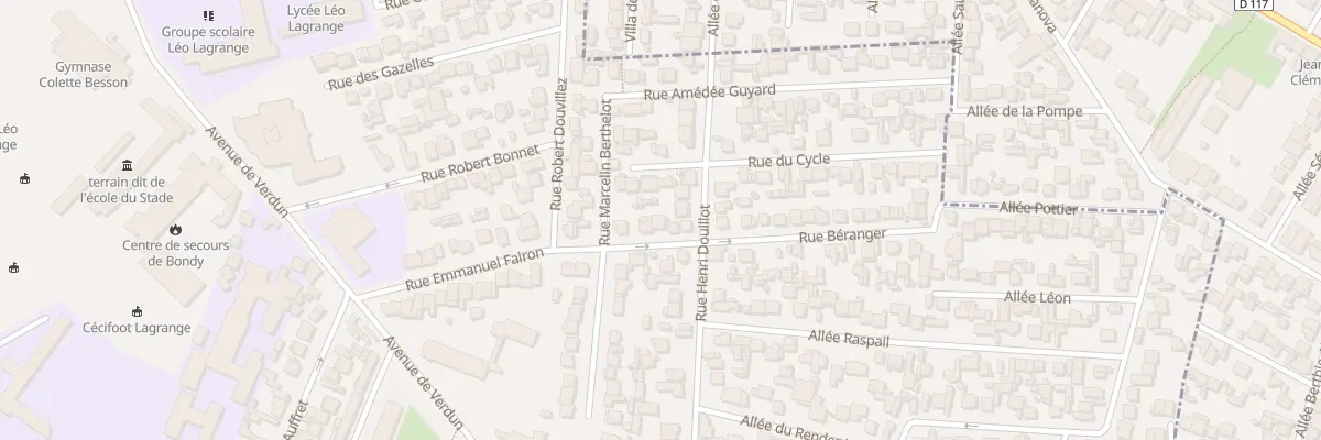 Plan du 15 Rue Béranger à Bondy